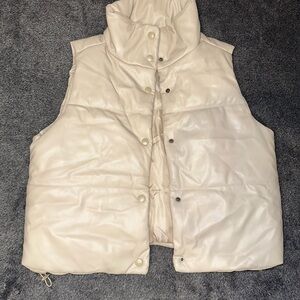 Almost Famous Ivory Puffer Vest